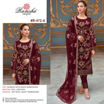 R 472 NX By Ramsha Designer Partywear Pakistani Salwar Kameez Collection